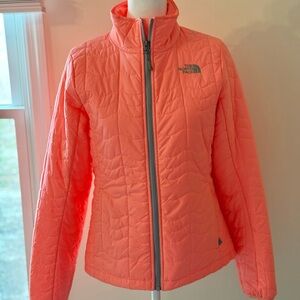 The North Face Pink Ski Jacket Quilted High Collar